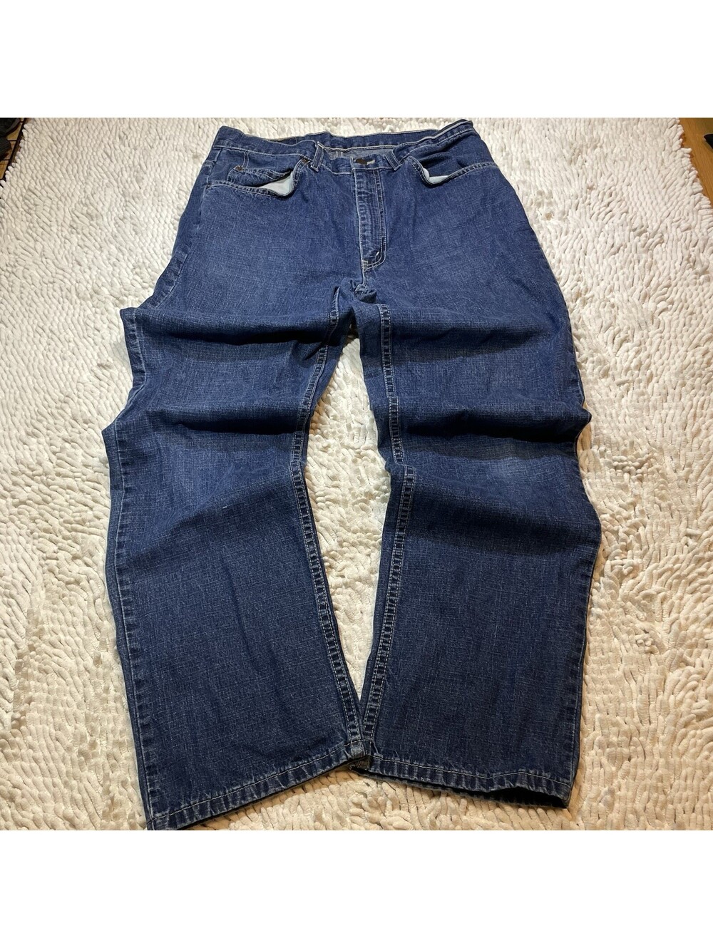 Vintage Levi's 619 Orange Tab Blue Denim Straight Cut Jeans 32x30